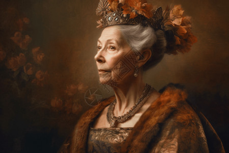 老年女王肖像图片