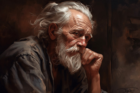 沧桑的老人肖像背景图片