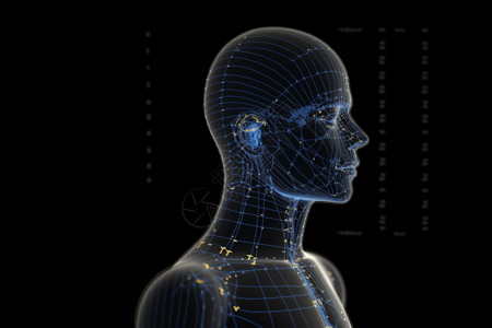 医学人体经络穴位背景图片