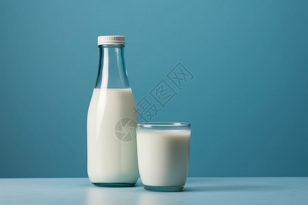 牛奶瓶新鲜的牛奶背景
