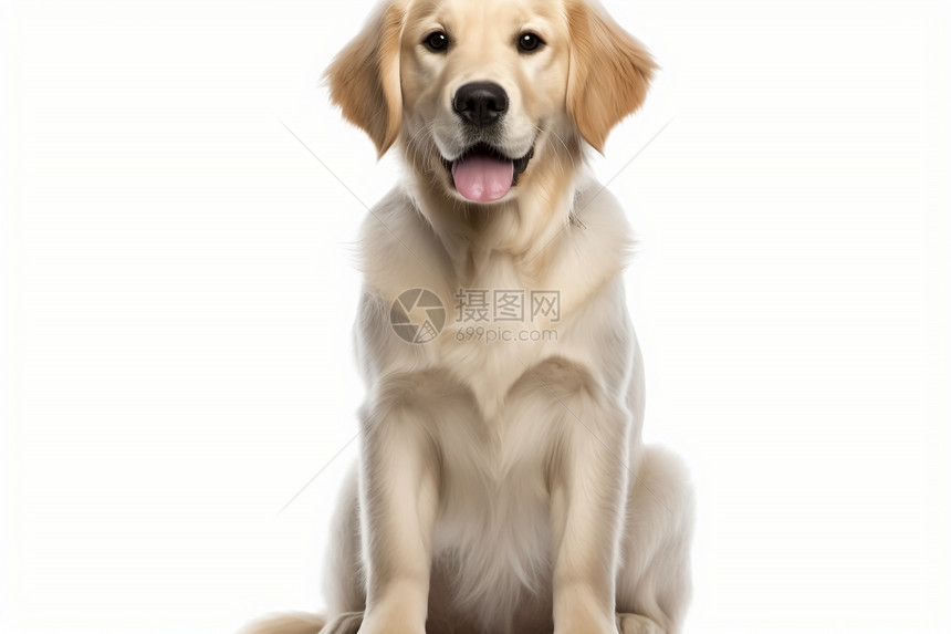 白色背景下的拉布拉多犬图片