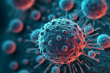 医学病毒细胞概念背景图片