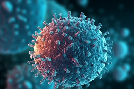 显微视图抽象病毒细胞背景图片