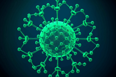 绿色冠状病毒细胞载体背景图片
