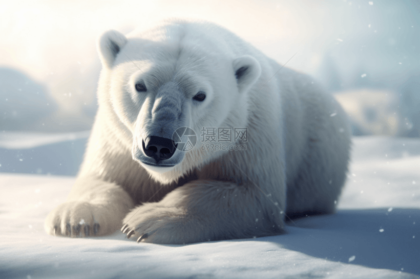 冰雪世界的熊图片
