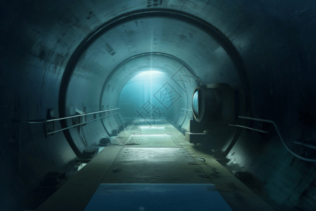 水密密封的海底隧道高清图片