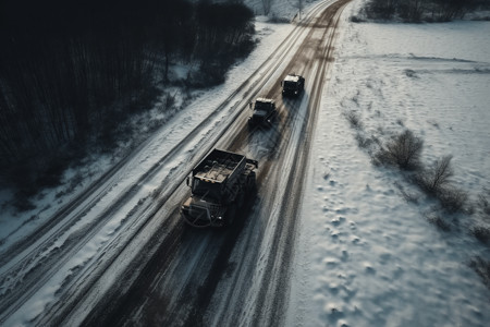 雪山山地运输车图片