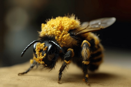 采蜜的黄蜂图片
