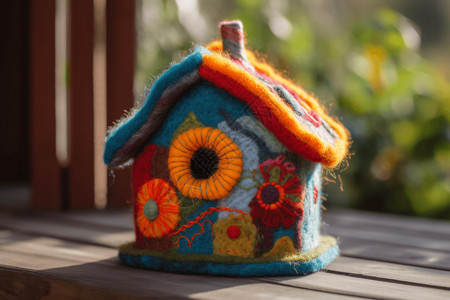 小房子为鸟彩色的小房子背景
