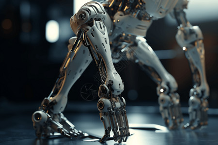 实验室机器人3D创意概念图背景图片