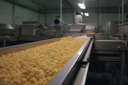 食品加工厂运输机械工业高清图片素材