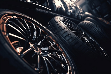 汽车轮胎轮毂背景图片
