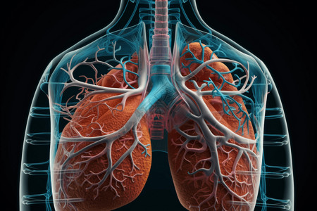 人体呼吸系统模型图片