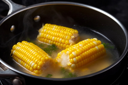 粗粮煮玉米图片