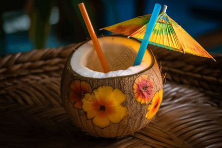 放椰子热带饮料图片