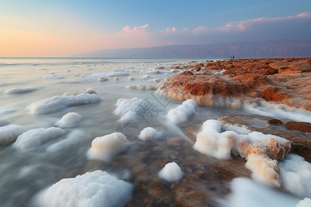 约旦死海死海风景背景