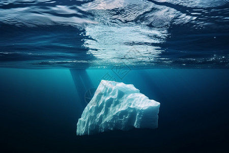 水下冰山大海下的冰川设计图片
