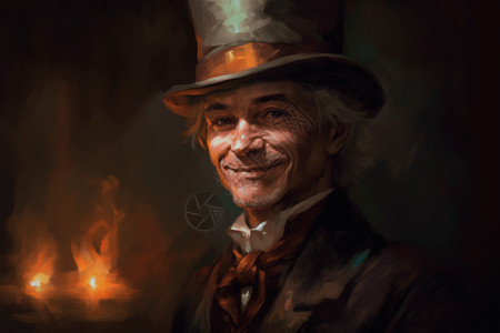 魔术师肖像背景图片