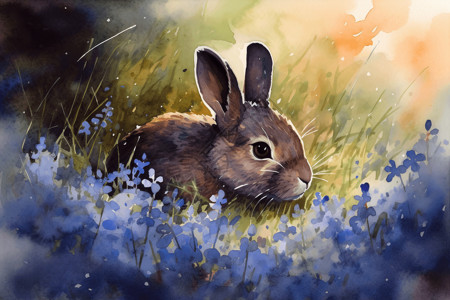 风信子花园的小兔图片
