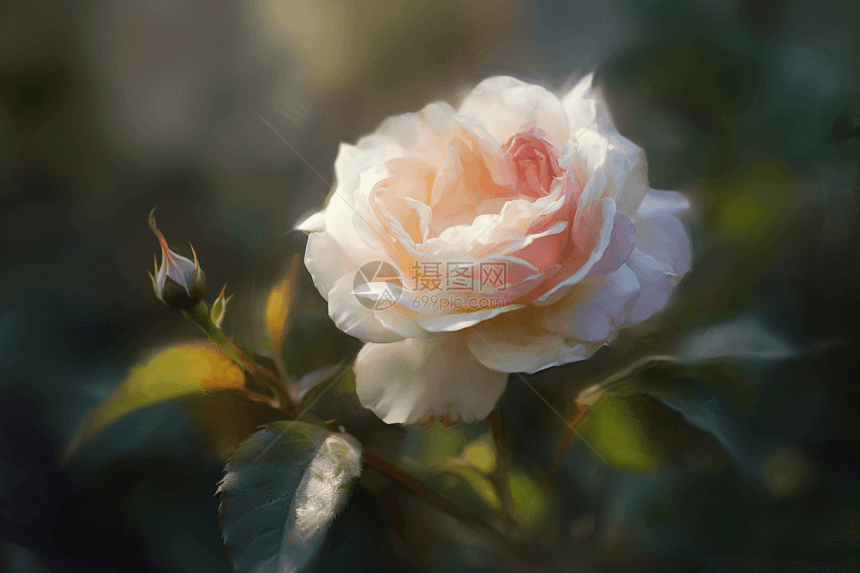 一朵粉色鲜艳的玫瑰图片