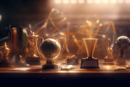 体育运动奖牌奖杯3D概念图图片