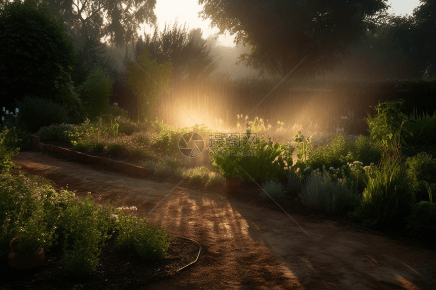 庭院园林3D概念图图片