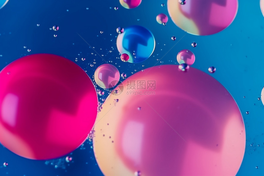 抽象的气泡背景图片