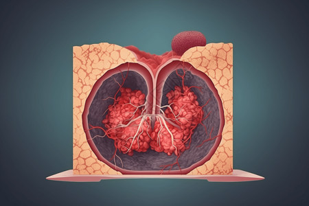 胸腺的横截面展示高清图片