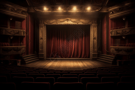 空荡荡的剧院舞台图片