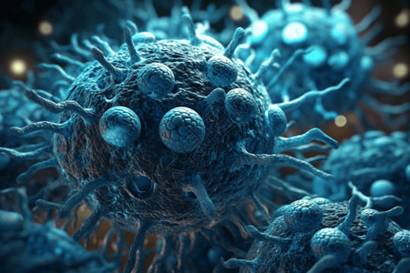 巨大的病毒细胞背景图片