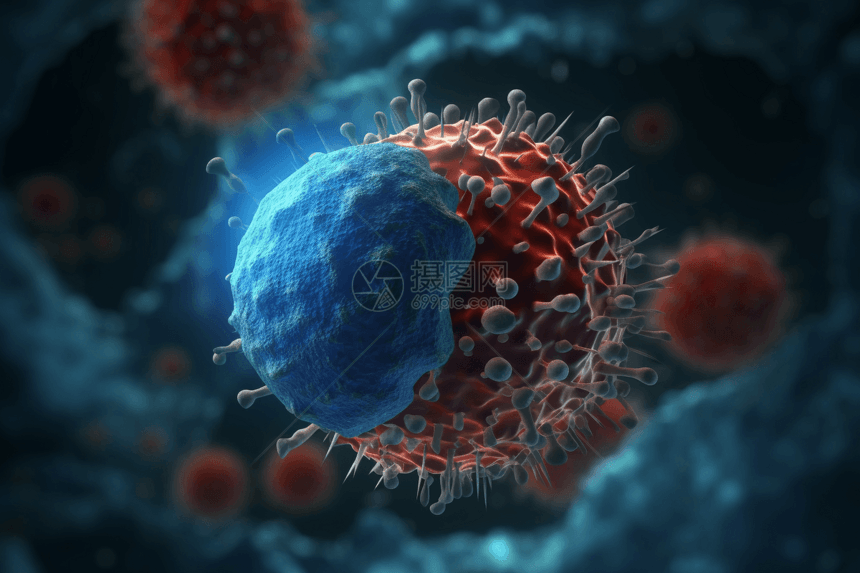 3D显微病毒模型图片
