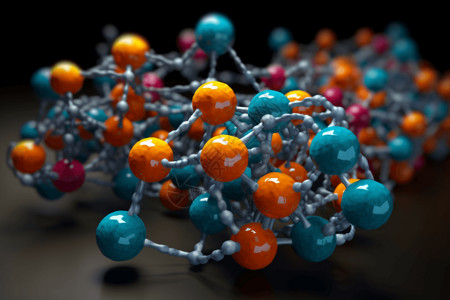 3D化学分子结构背景图片