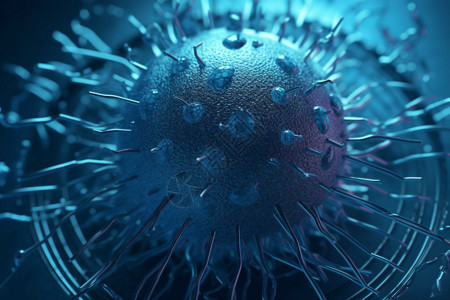 病毒的3D模型细胞高清图片素材