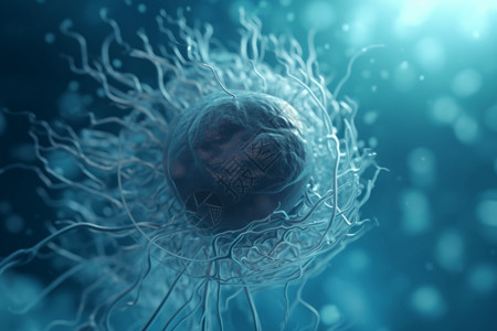 造血干细胞人体微观干细胞插画