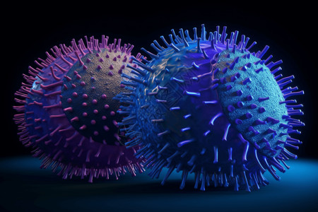 3D显微细菌病毒医疗高清图片素材