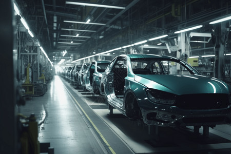 汽车工业生产背景图片