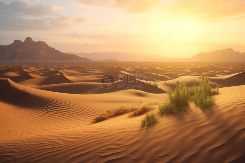 风平浪静的AR沙漠图片