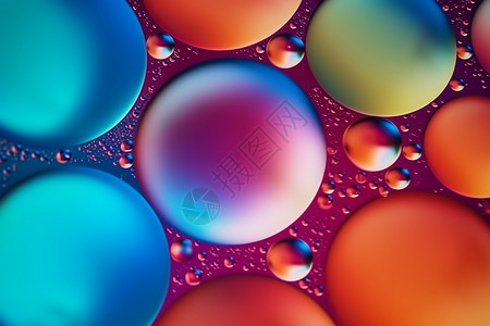 明亮的彩色气泡背景图片