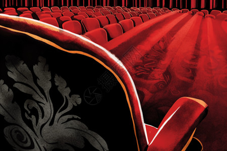 红色的座椅背景图片