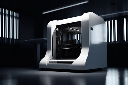 未来派设计的3D打印机背景图片