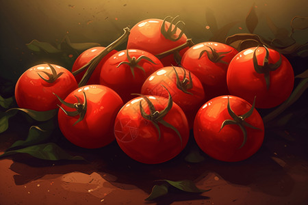 清新的西红柿背景图片