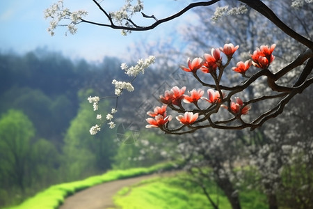 春天盛开的樱花图图片
