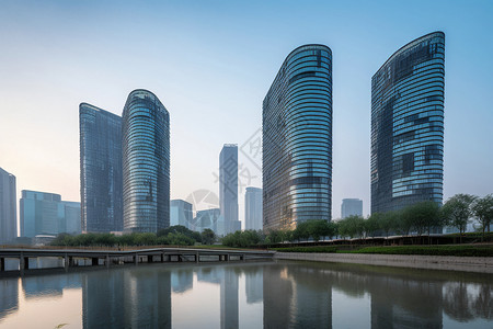 现代城市高层建筑景观图片