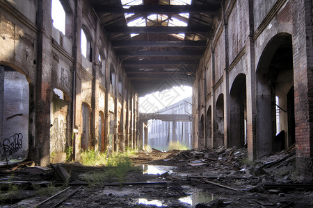 一座废弃的工厂图片