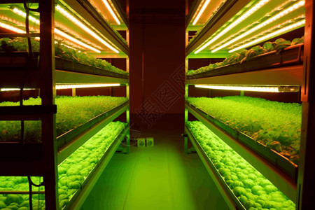 利用LED照明的农作物背景图片