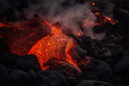 火山喷发背景图片