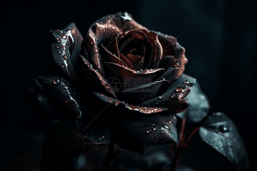 美丽的黑色玫瑰图片