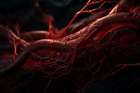 树根下吃西瓜压力下的血管3D概念图设计图片