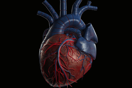 人类心脏的解剖3D模型图片