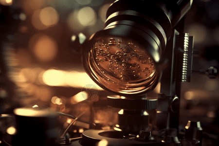 镜头视角实验室光学显微镜概念图设计图片